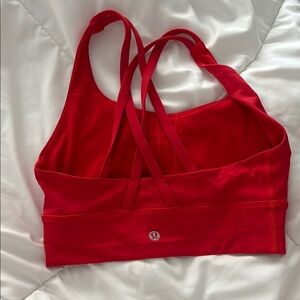Lululemon Athletica Red Racerback Sports Bra